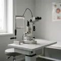 Voorbeeld van een onderzoekskamer in een oogkliniek